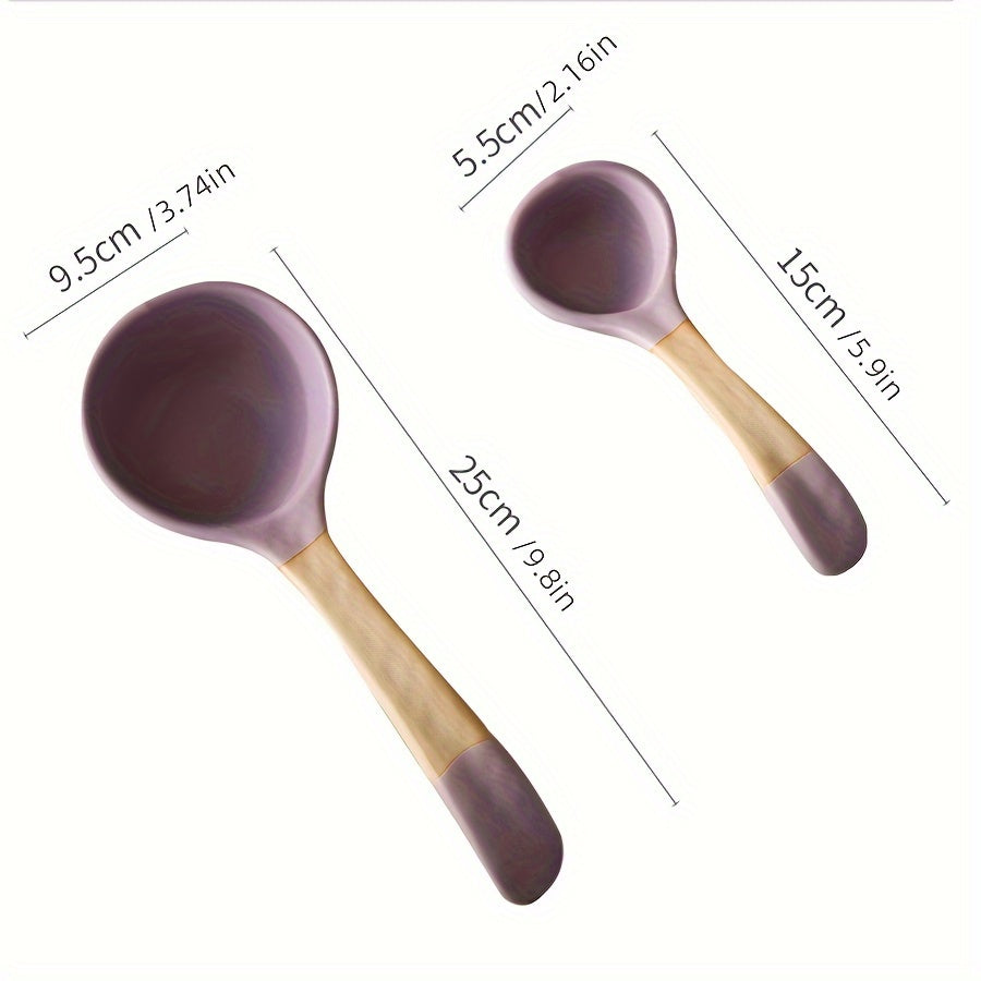 4pcs Heavy-Duty Ceramic Soup Spoon Suitable for Soup, Rice, Desserts - Thick Hard Spoon Suitable for &, Ideal for, Restaurants, & for \u002F-serving (Ceramic Spoons)